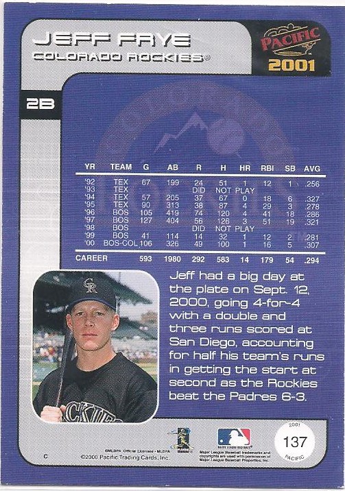 2001 Pacific Premiere Date