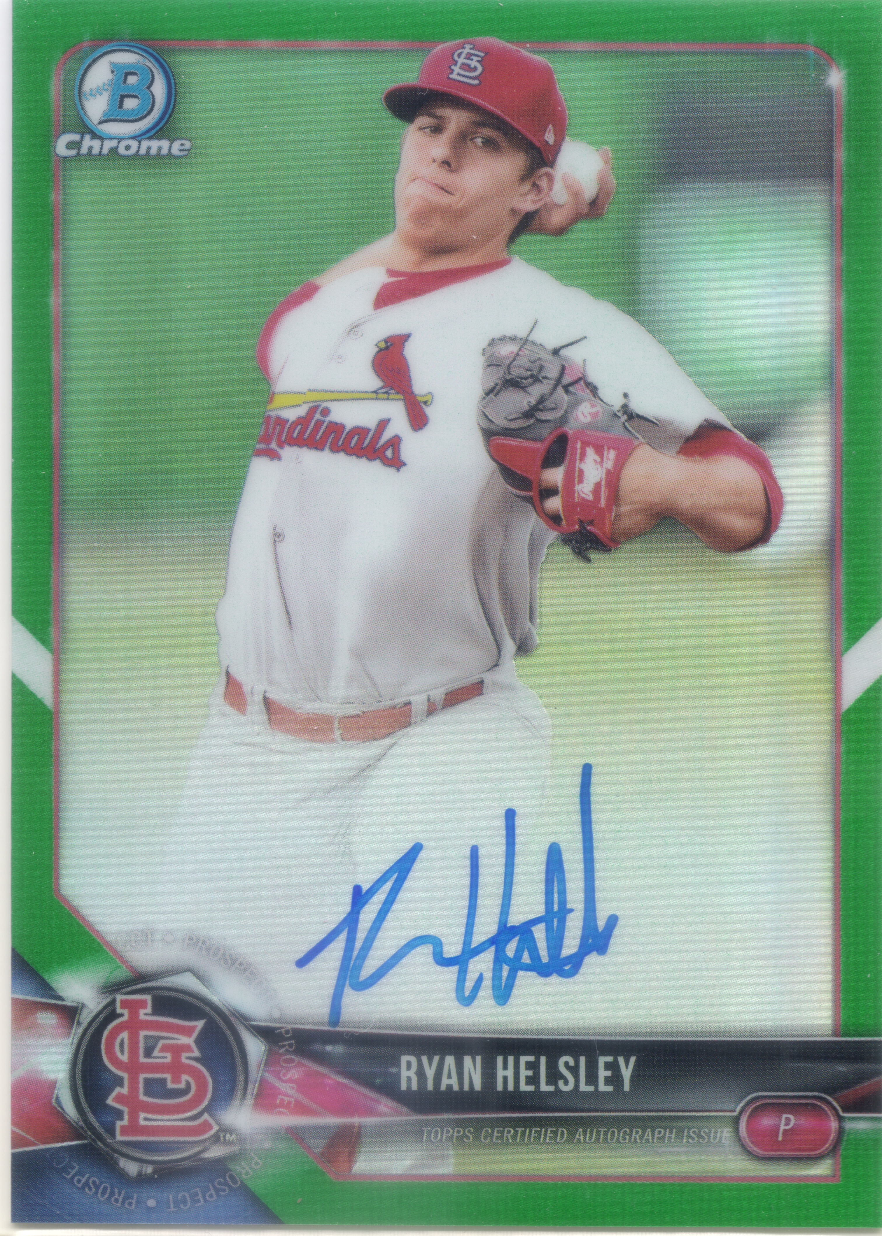 2018 Bowman Chrome Green Refractor Auto /99