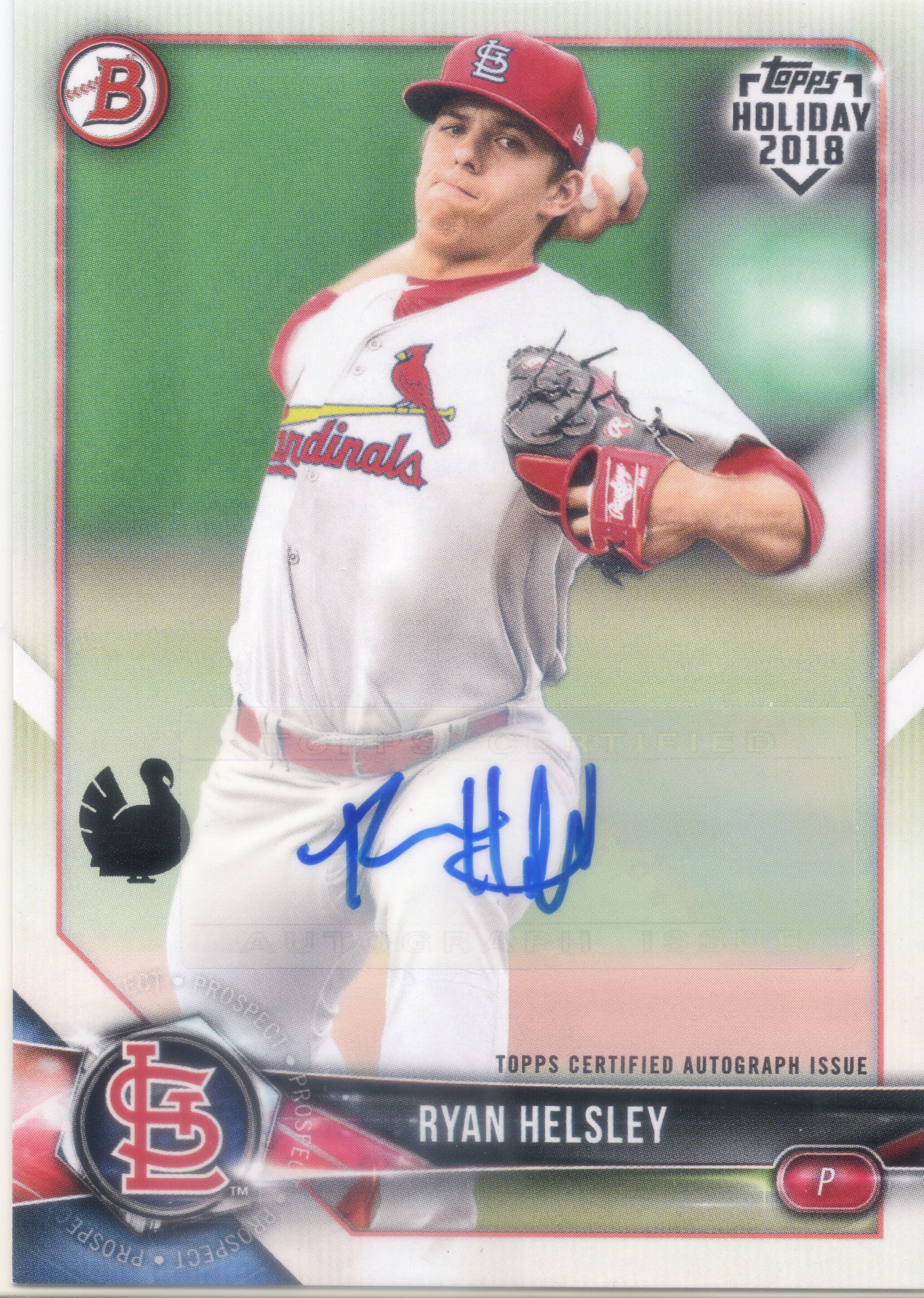 2018 Topps Bowman Holiday Turkey Auto /35
