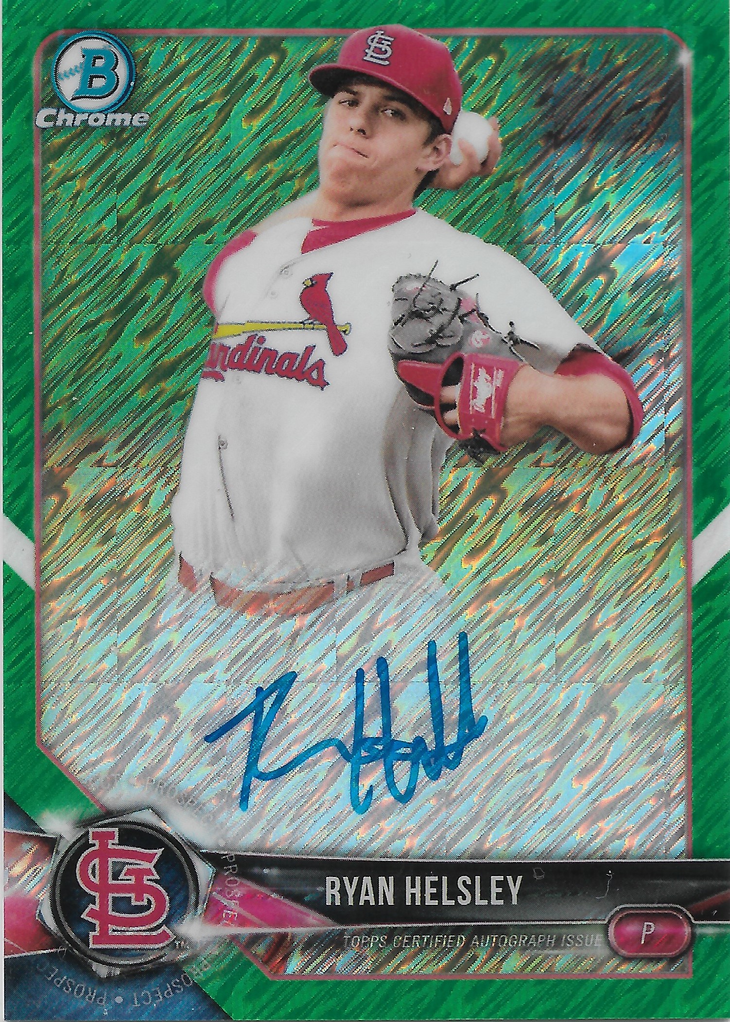 2018 Bowman Chrome Green Shimmer Refractor Autographs /99