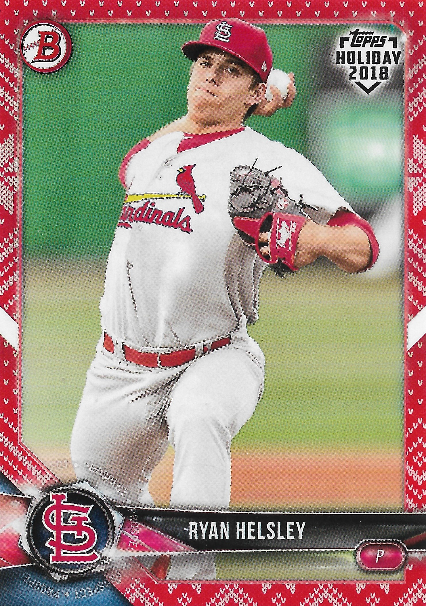 2018 Topps Bowman Holiday Red Festive /10