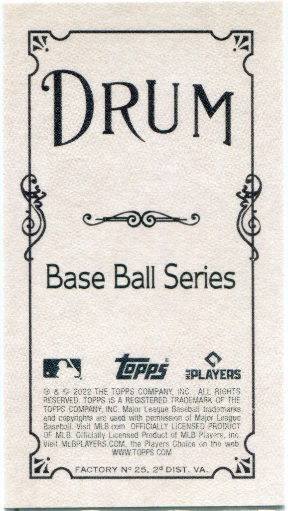 2022 Topps 206 W3-91 Drum Back