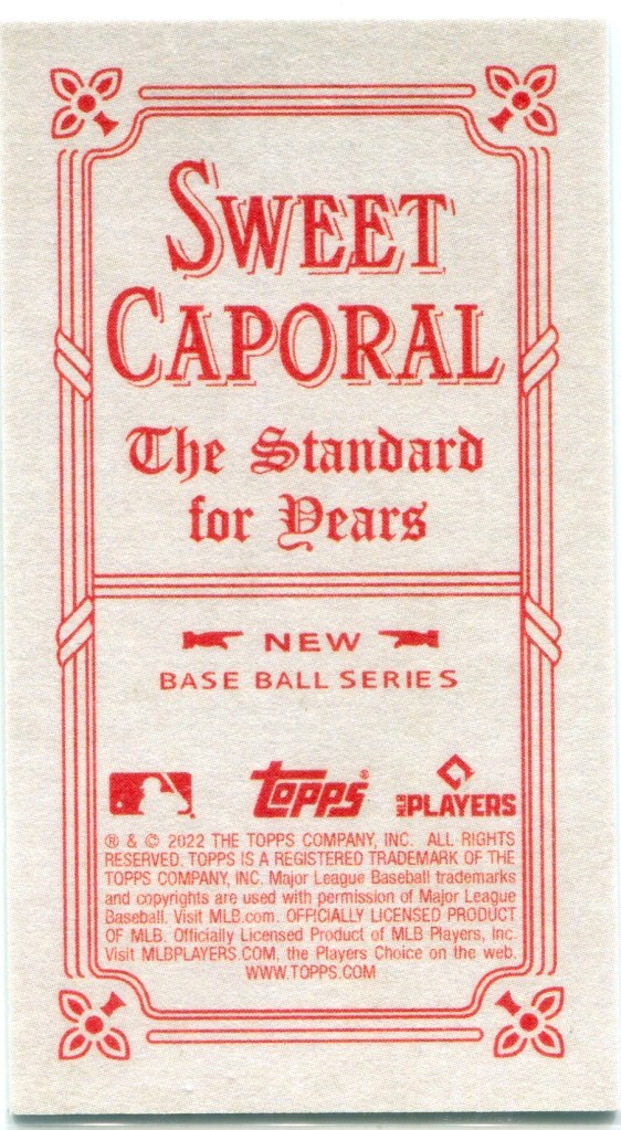 2022 Topps 206 W3-91 Sweet Caporal Back