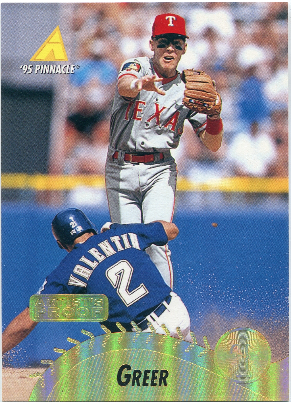 1995 Pinnacle Artist Proof Holofoil Rusty Greer UER