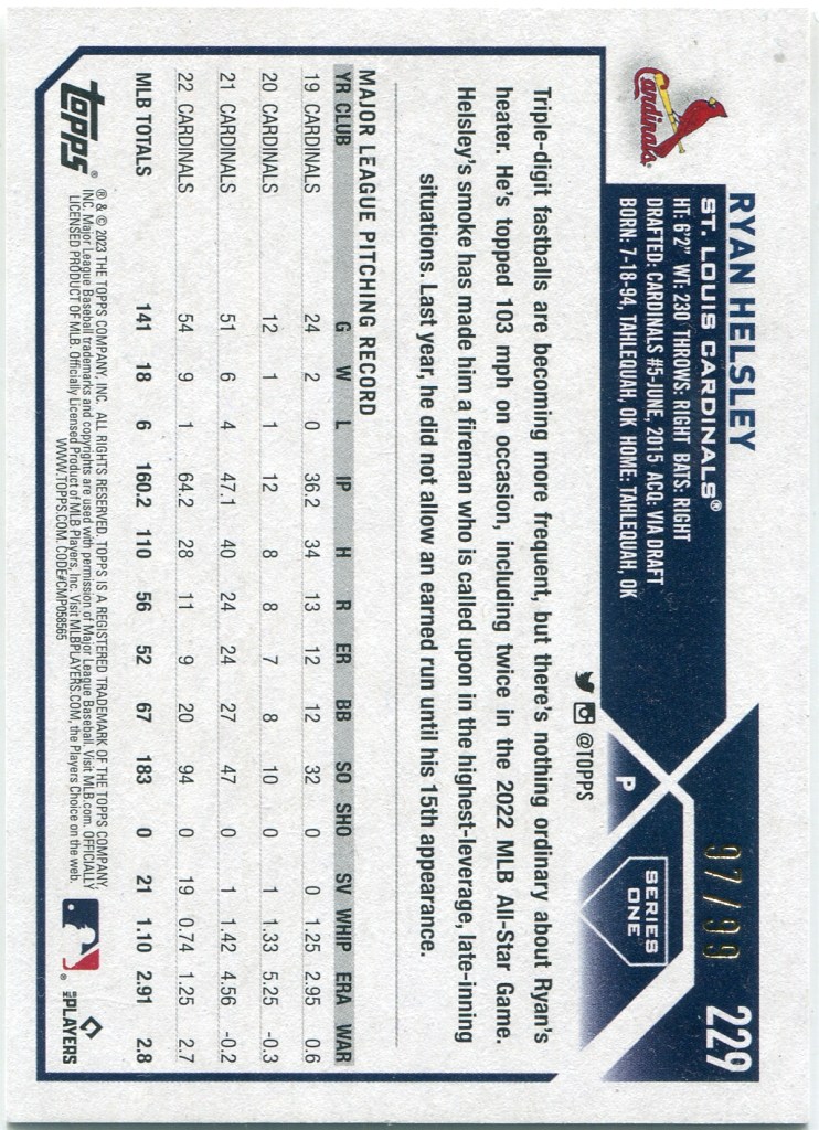 2023 Topps Vintage Stock /99