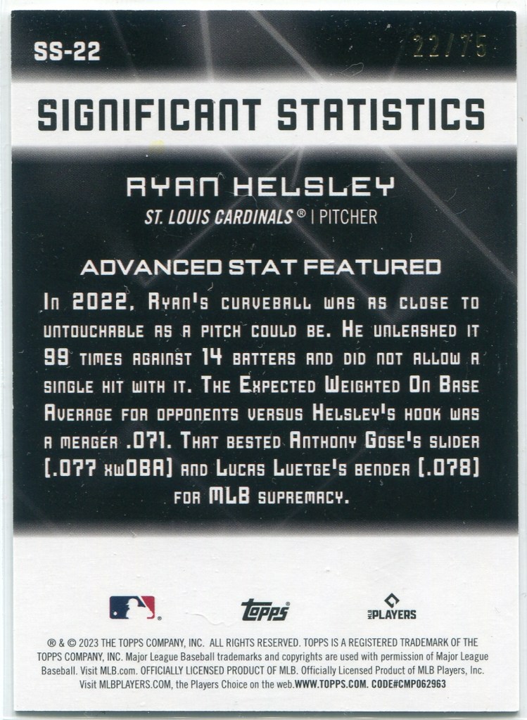 2023 Topps Series 2 Significant Statistics Gold