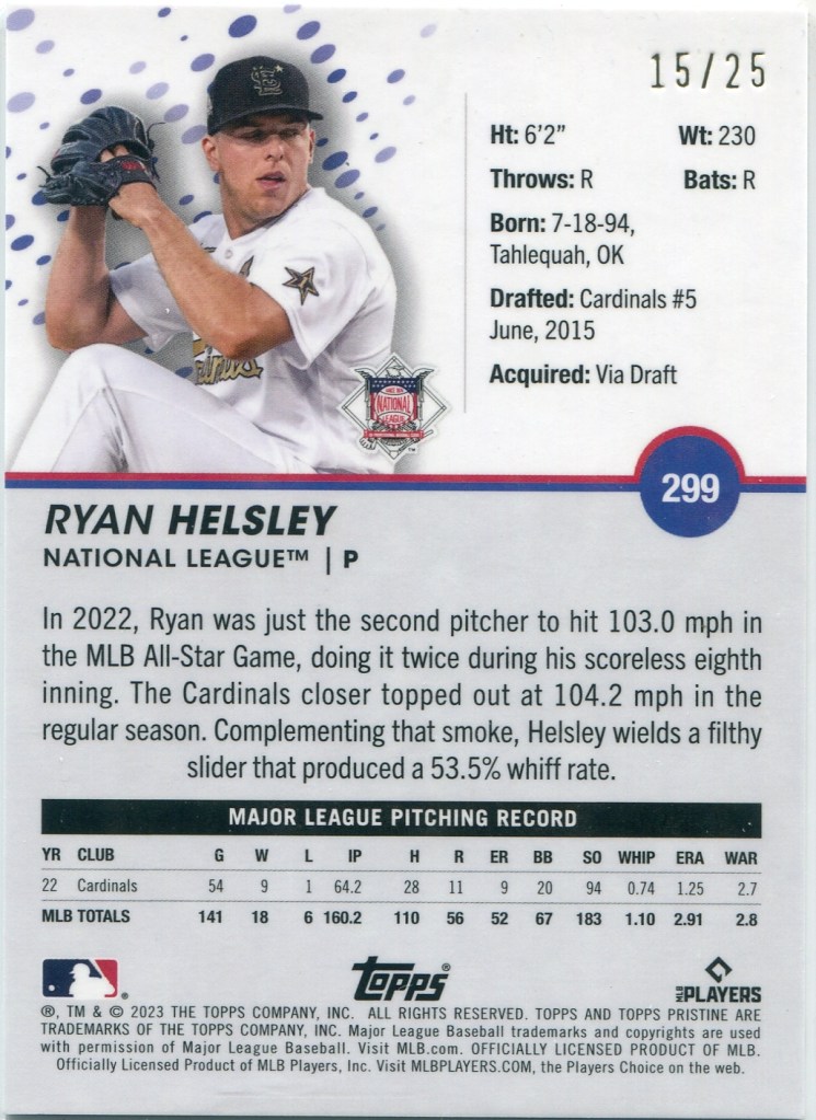 2023 Topps Pristine Orange Refractor 15/25