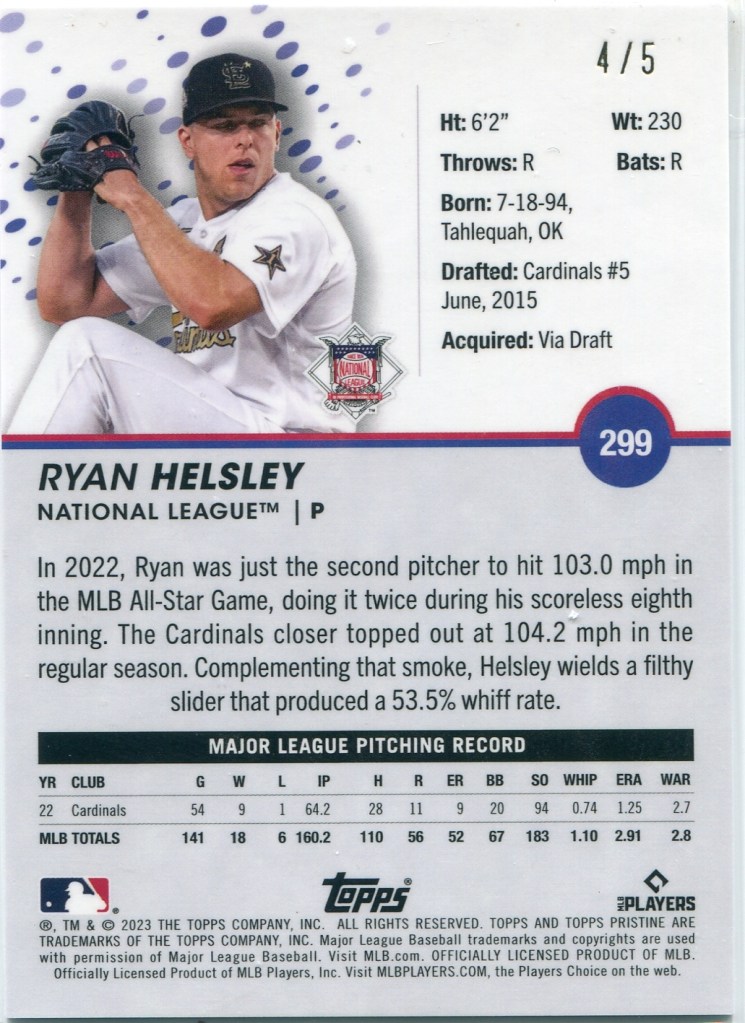 2023 Topps Pristine Red Refractor 4/5