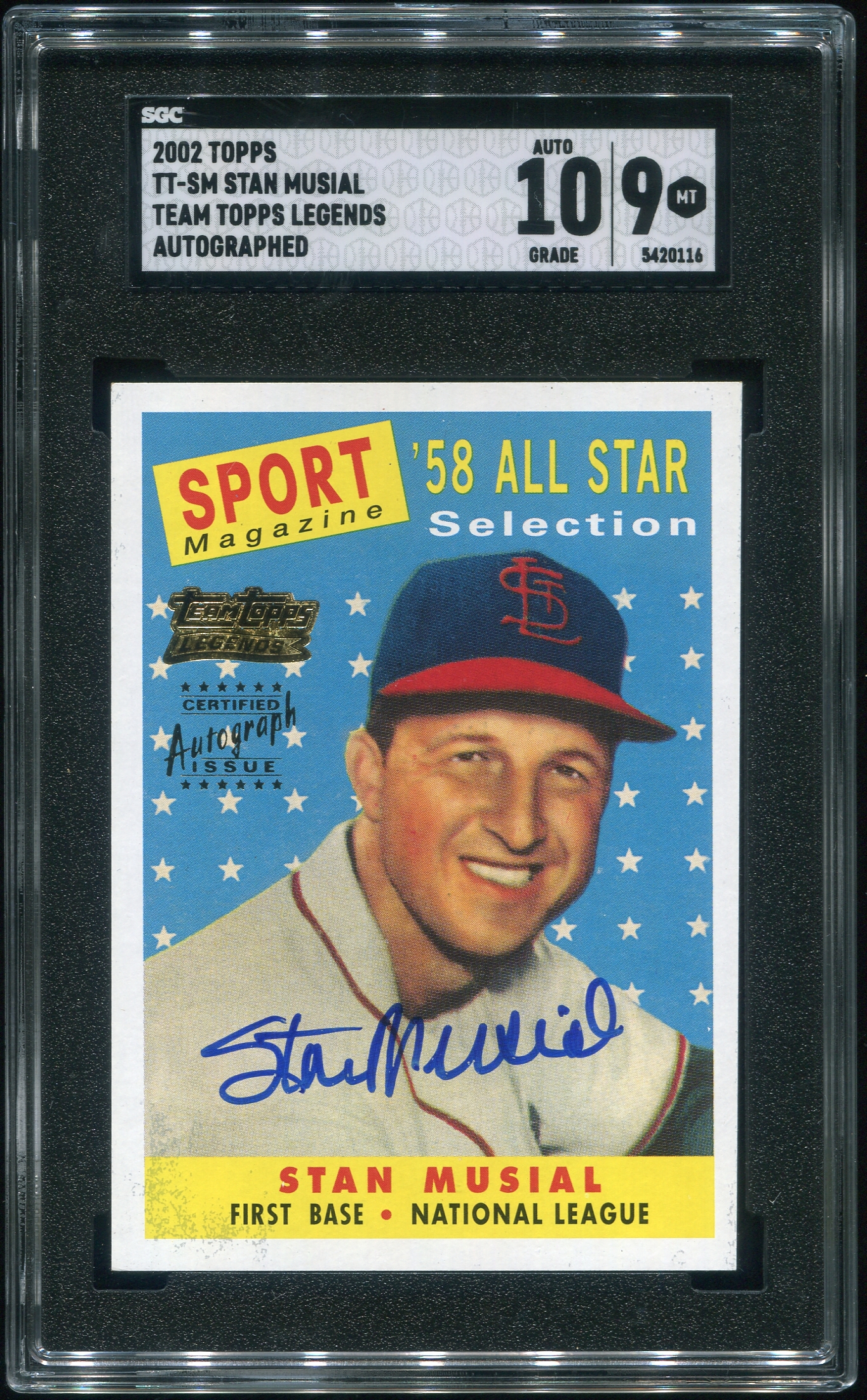 2001 Topps Team Legends Stan Musial