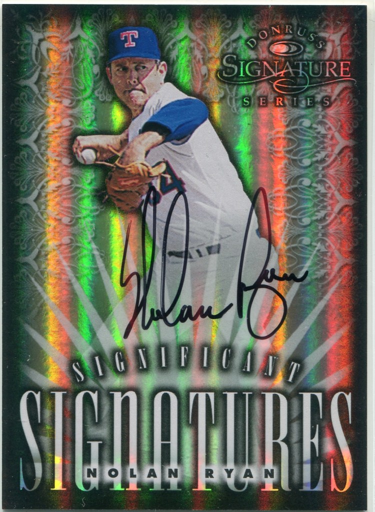 1998 Donruss Significant Signatures Nolan Ryan Refractor Sample
